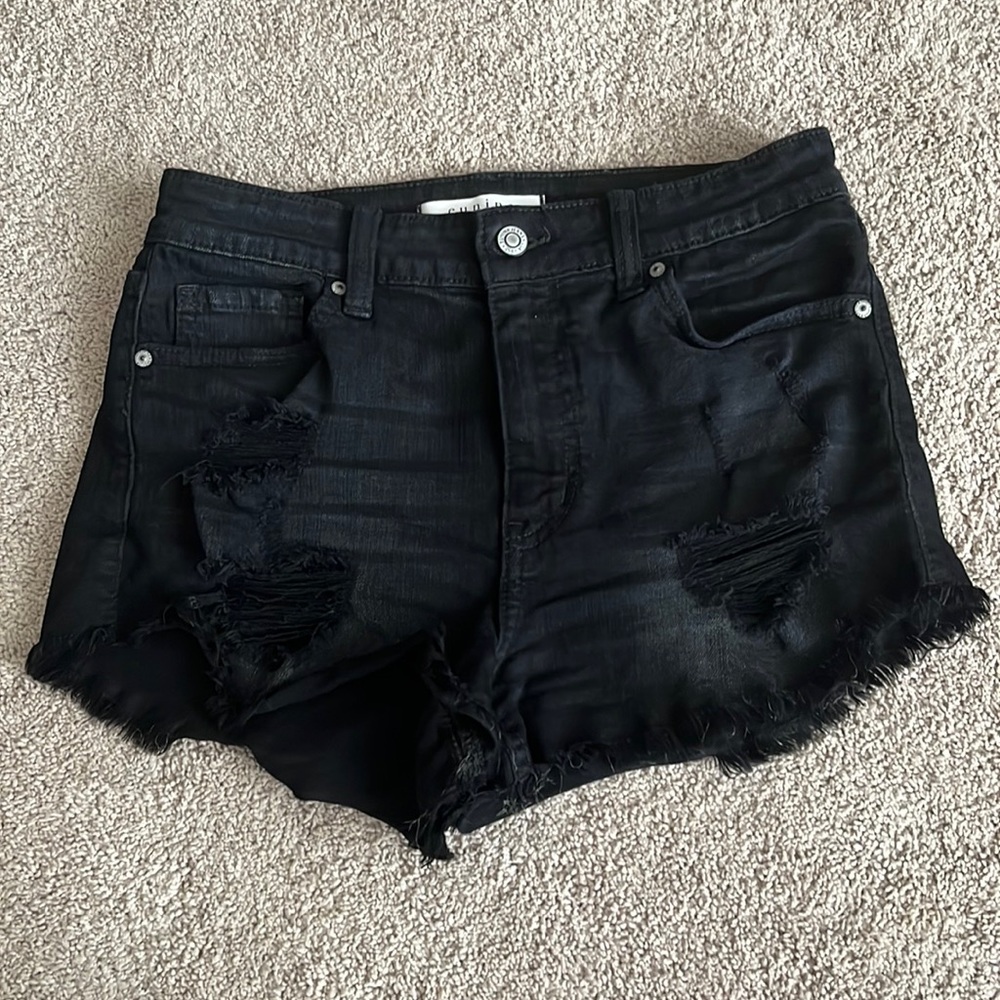 Black Jean shorts